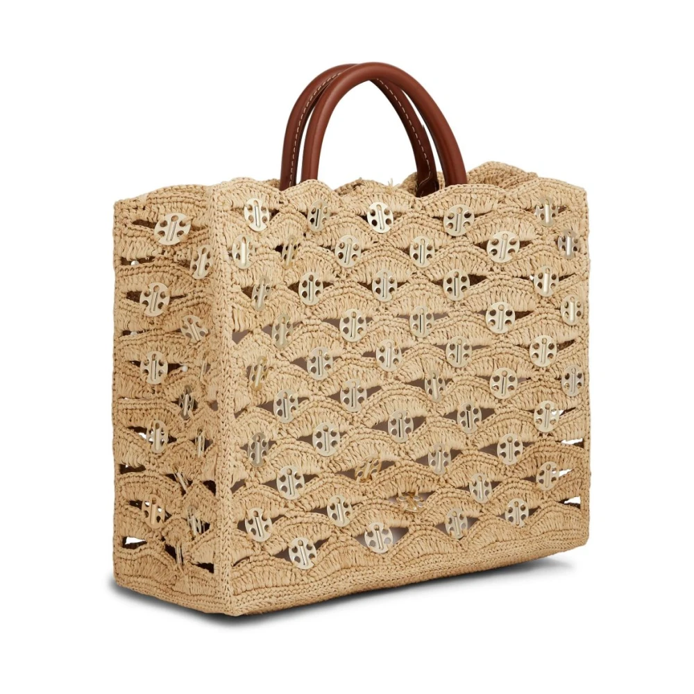 Paco Rabanne Natuurlijke Raffia Handtas Beige Dames