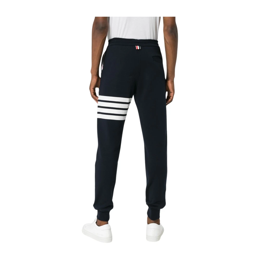 Thom Browne Navy Blauw 4-Streep Sportbroek Blue Heren