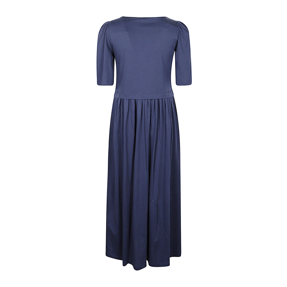 Max Mara Weekend Blauwe Katoenen Midi Jurk Blue Dames