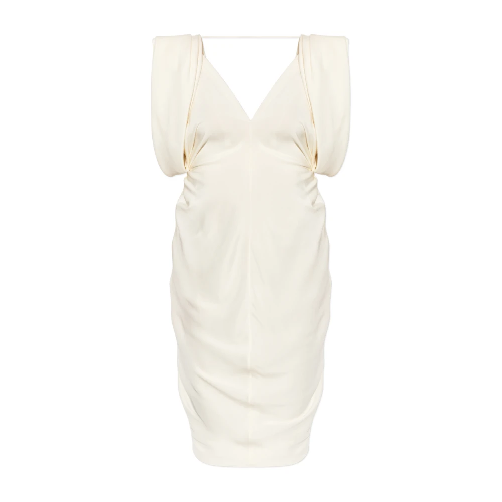 Versace - Crepe Marocaine Silk Midi Dress - Dresses - Mujer - Beige - Xs