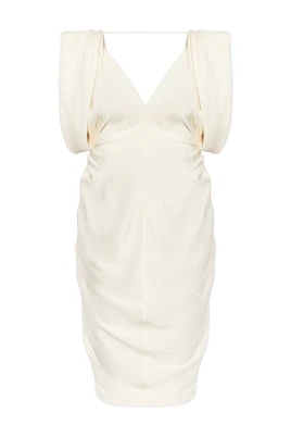 Crepe Marocaine Silk Midi Dress