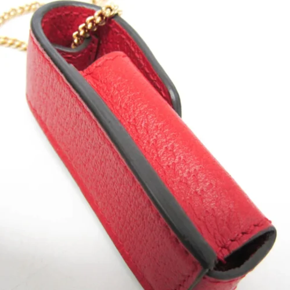 Gucci Vintage Pre-owned Leather home-office Red Dames