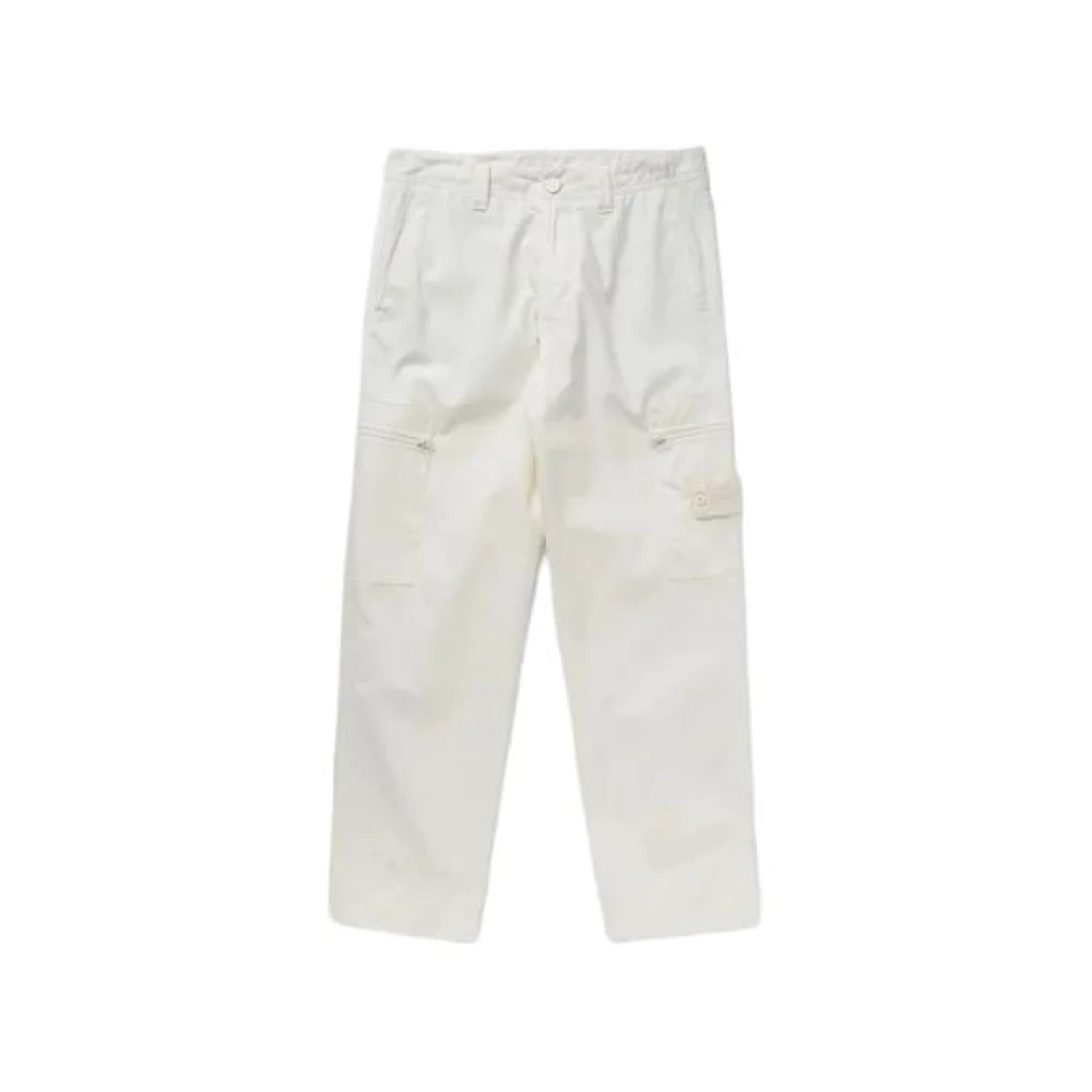 Stone Island Kompas Badge Wijde Broek White Heren