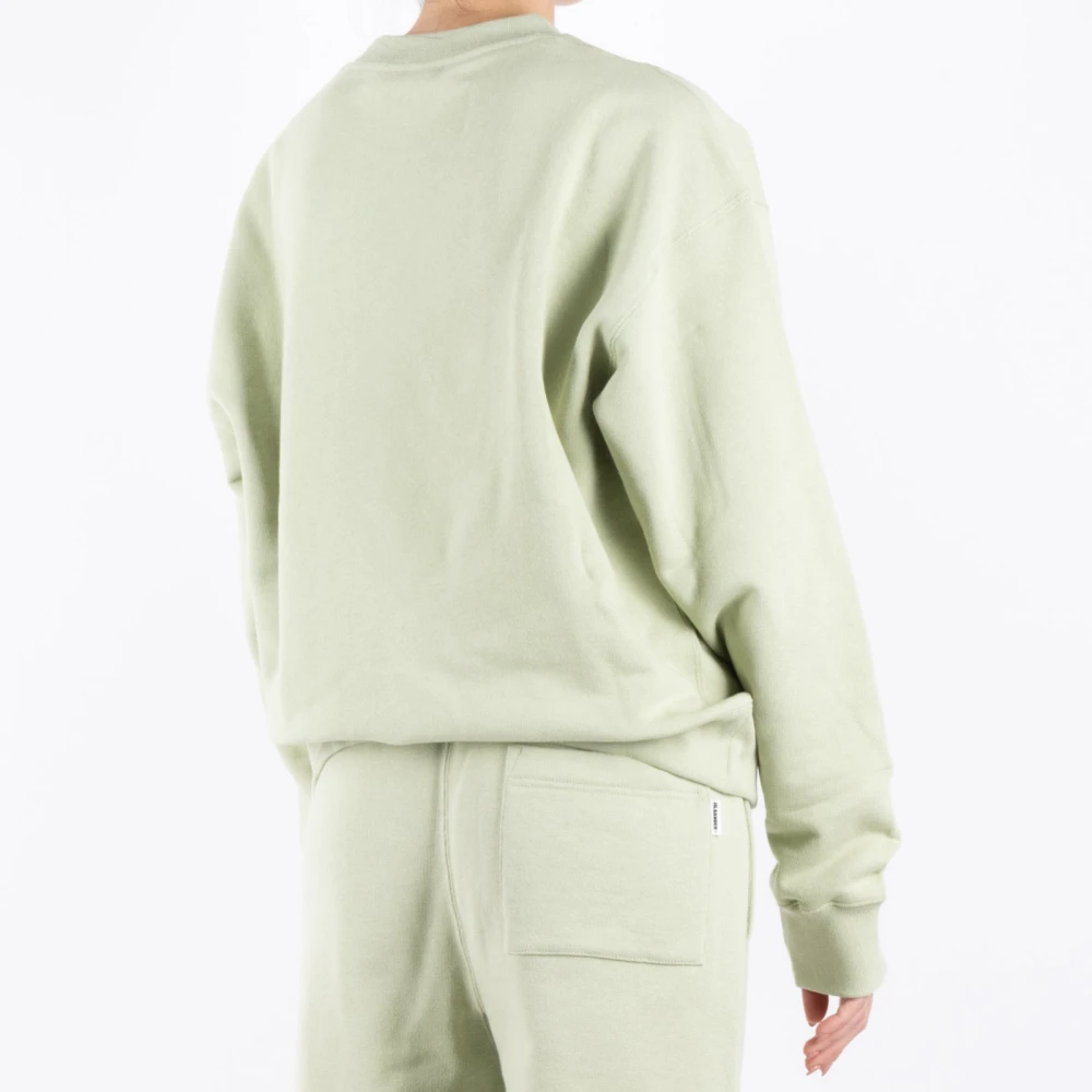 Jil Sander Groene Katoenen Sweater Green Heren