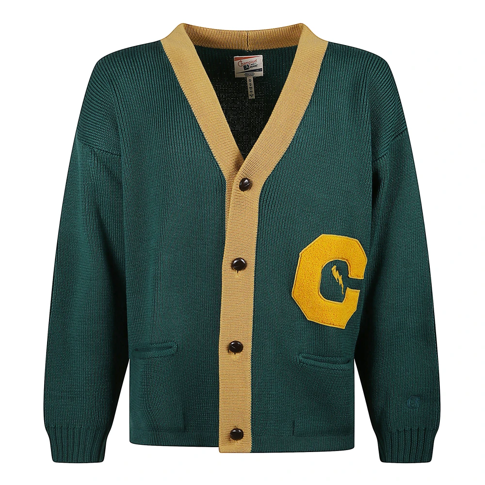 Champion Herr Grön Stickade Tröjor M, Wool Cardigan