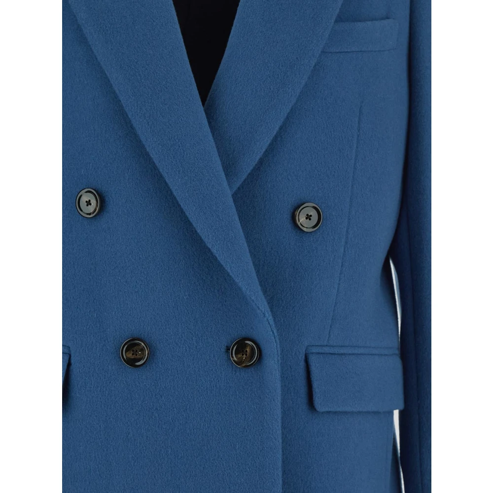 Lardini Dubbel Breasted Wollen Damesjas Blue Dames
