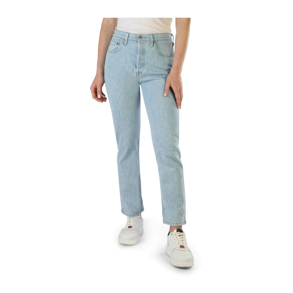 Levi's Levis Womens Wedgie Straight Jeans Lichte Wassing Blue Dames