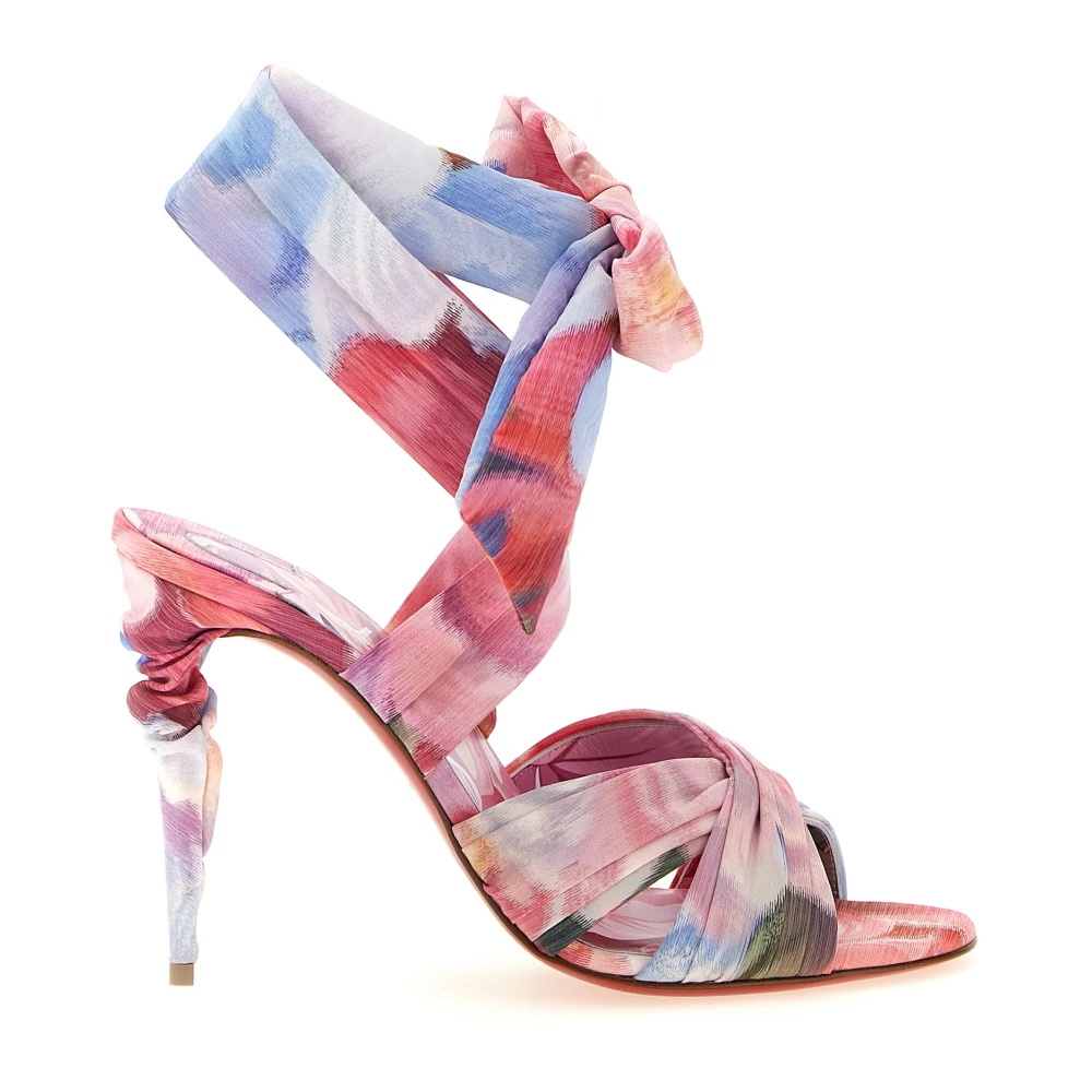 Christian Louboutin Multicolor High Heel Sandals, Female, 7 Uk, Affabula Lace Up