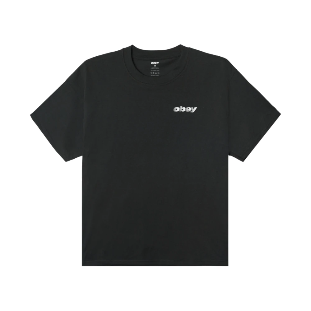 Obey Men's Black T-Shirts, L, Crew Neck T-Shirt