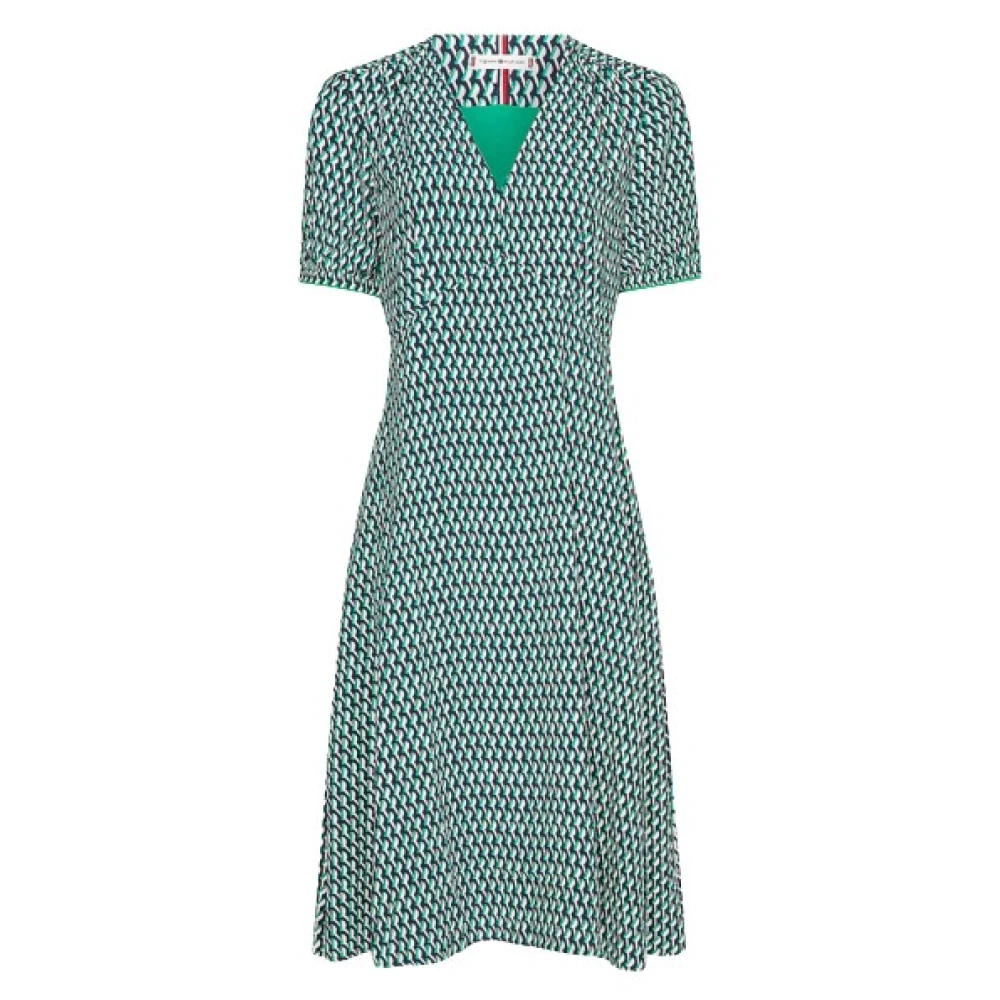 Tommy Hilfiger Gedrukte geometrische jurk Green Dames