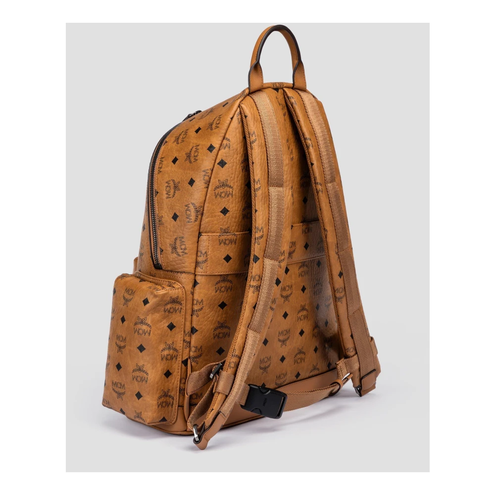 MCM Stark Rugzak in Visetos Brown Unisex