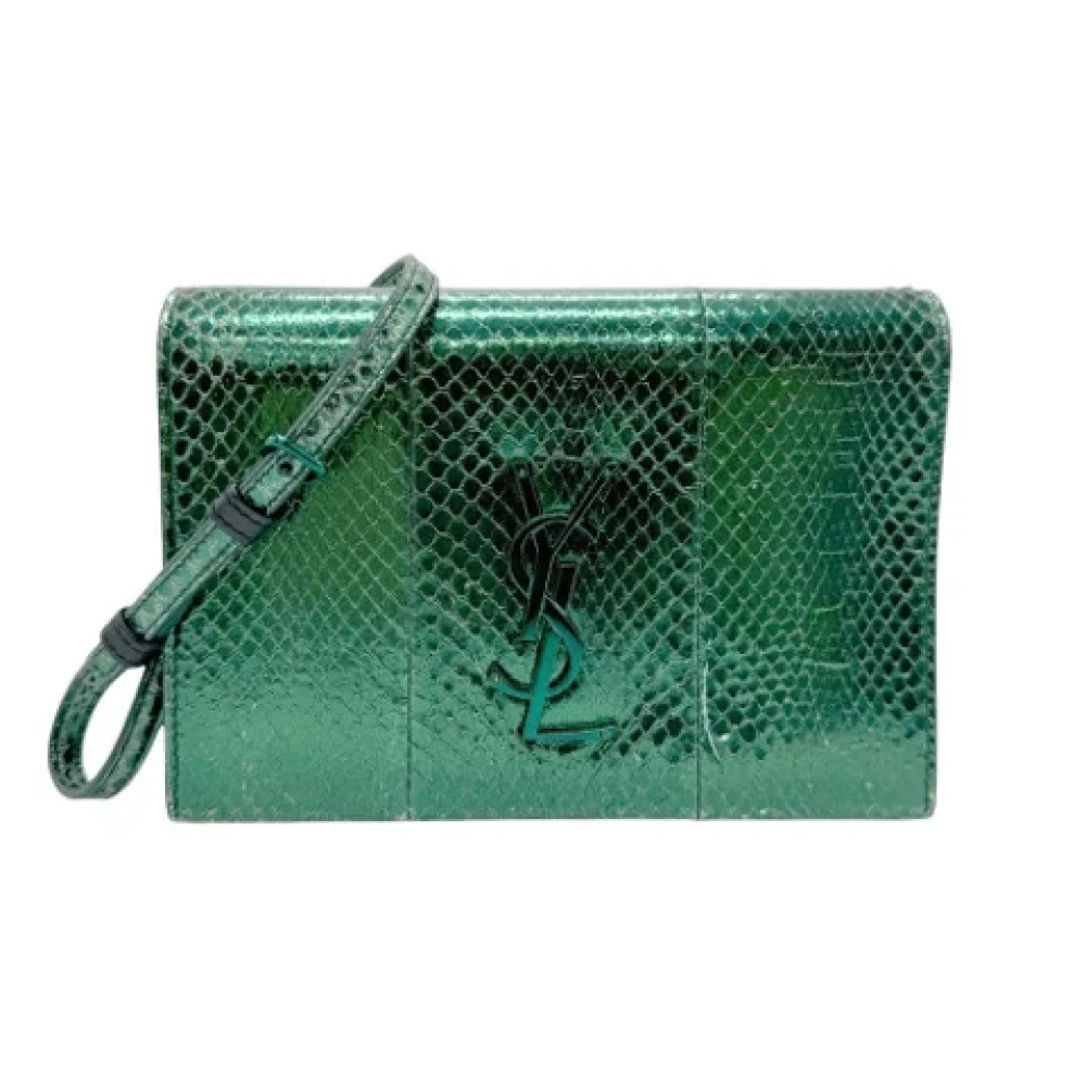 Saint Laurent Vintage Pre-owned Leather shoulder-bags Green Dames