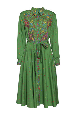 paisley-flower-shirt-dress