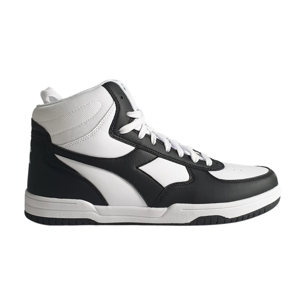 Diadora Men's White Sneakers, 11 Uk, Synthetic Leather Mid-Top Sneaker
