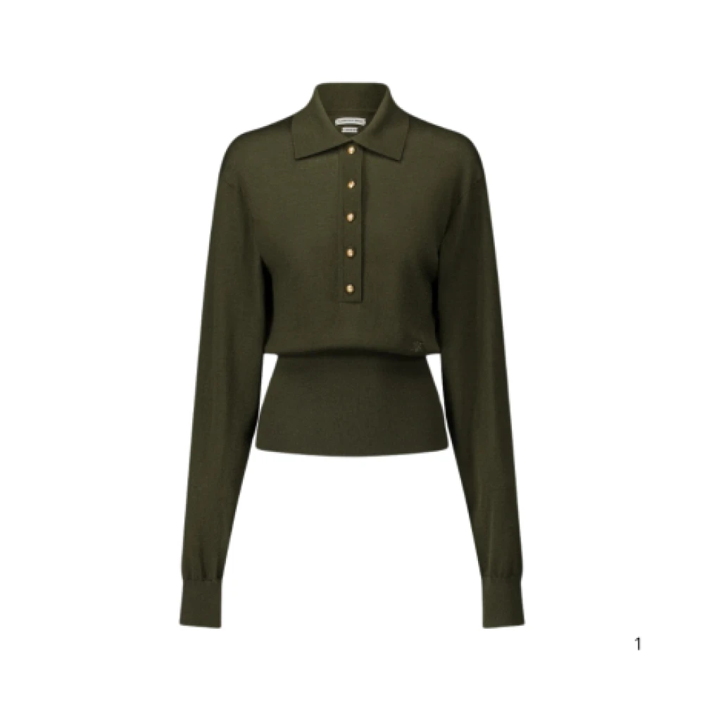 Laurence Bras Women's Green Polo Shirts, M, Adèle Top