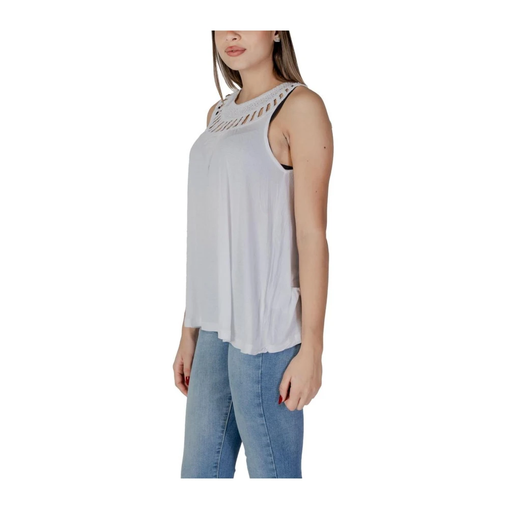 b.Young Witte Viscose Tops & T-Shirts Collectie White Dames