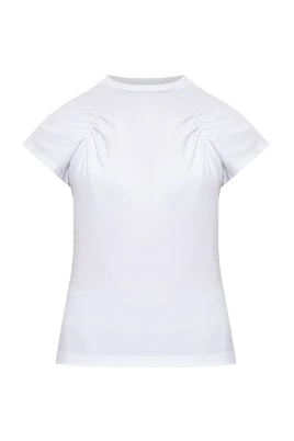 T-shirt med rynkning