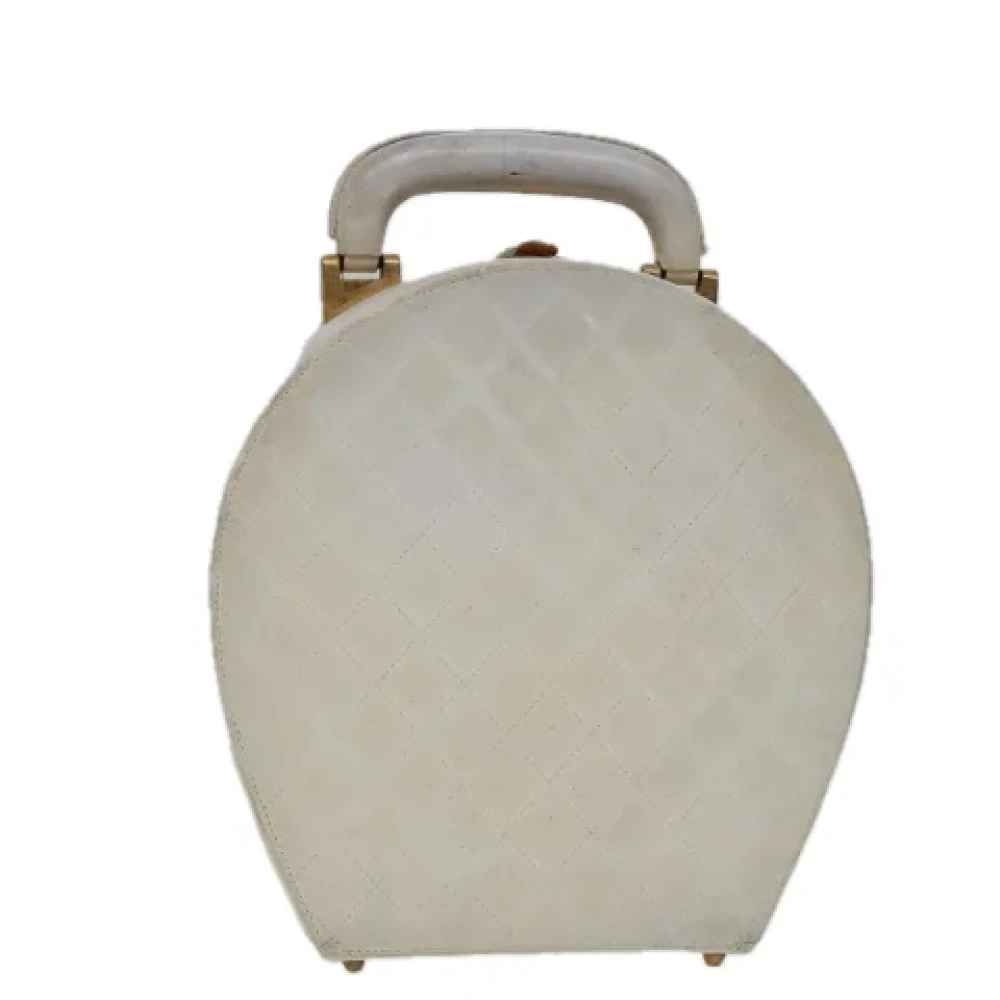Chanel Vintage Pre-owned Leather handbags White Dames