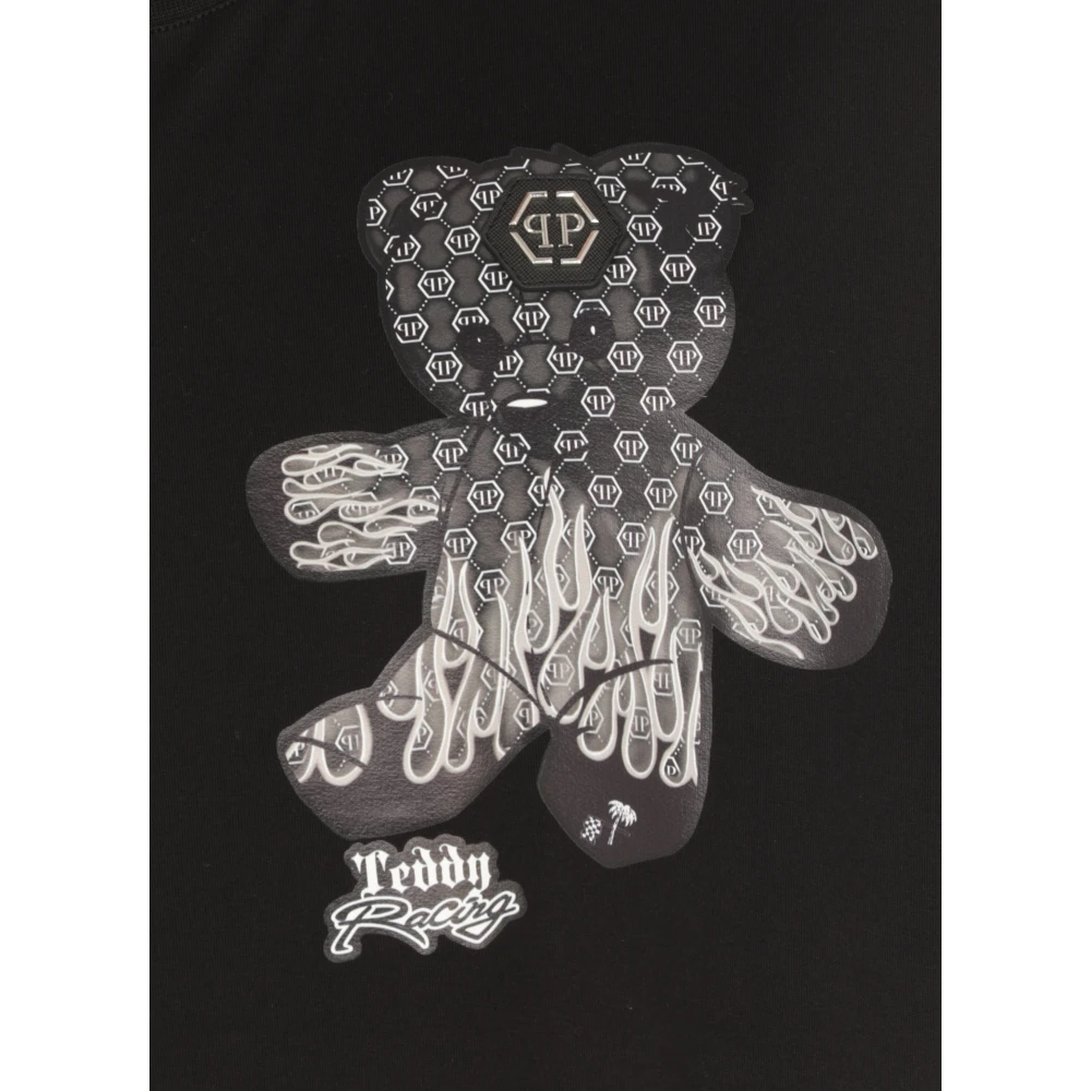 Philipp Plein Zwarte T-shirts en Polos met Logo Black Heren