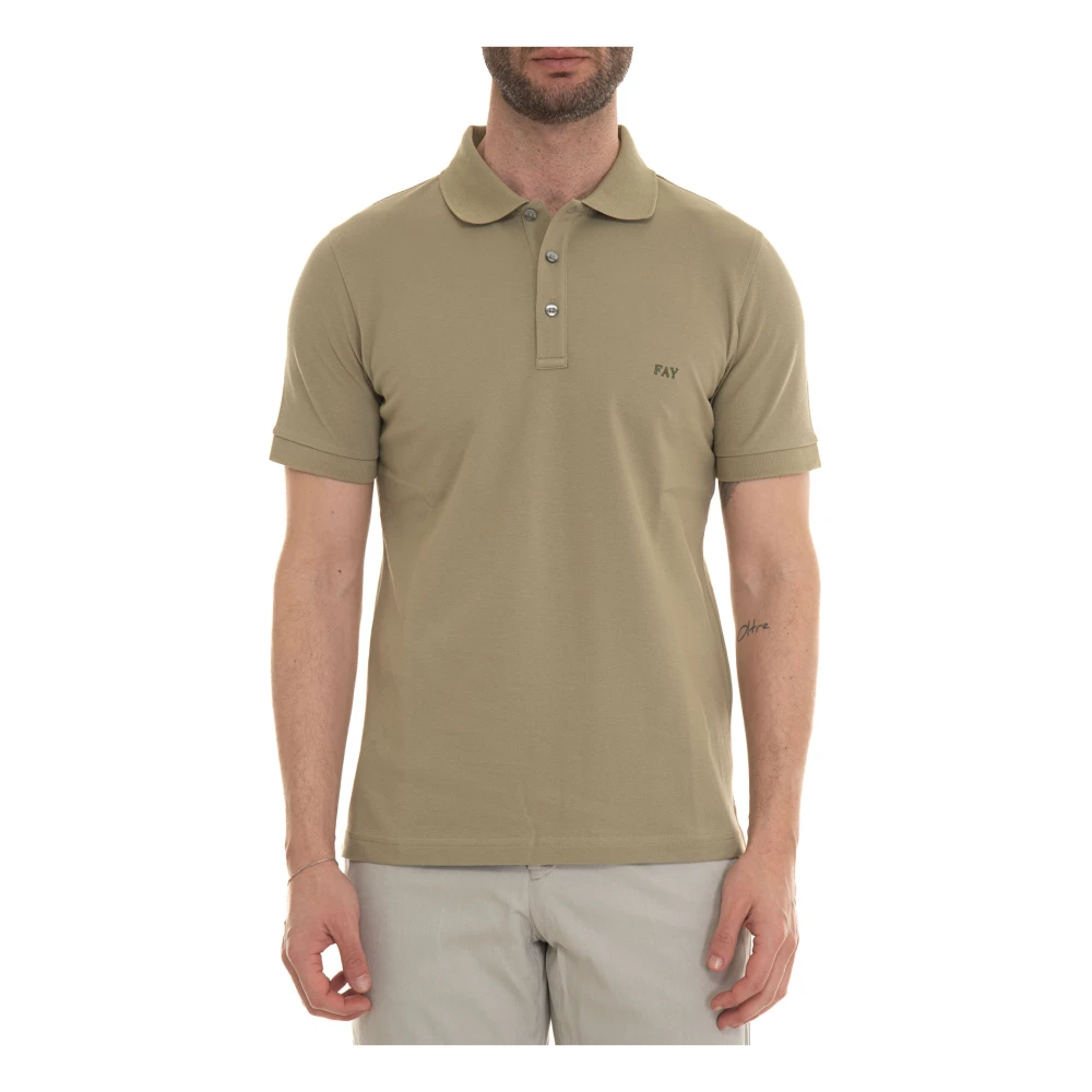 Fay - Tops > Polo Shirts - Green - Fay - Modalova