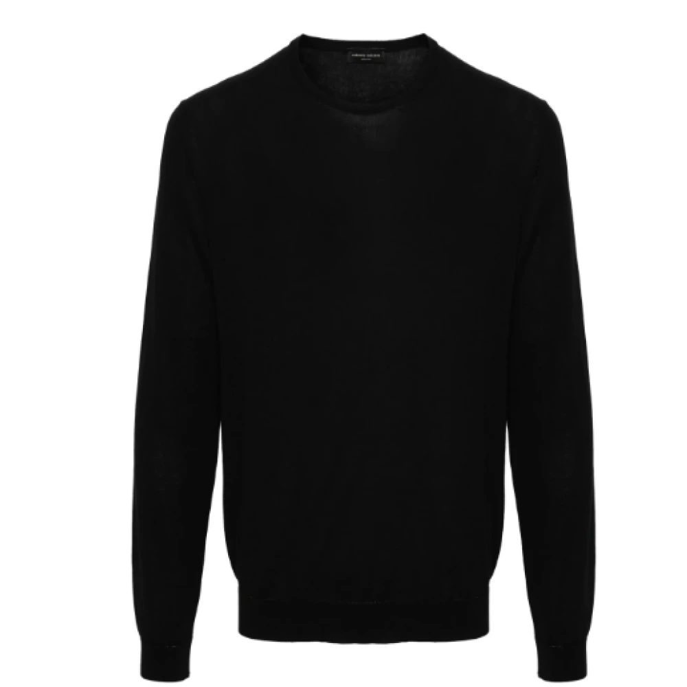 Roberto Collina Zwarte Sweaters Collectie Black Heren