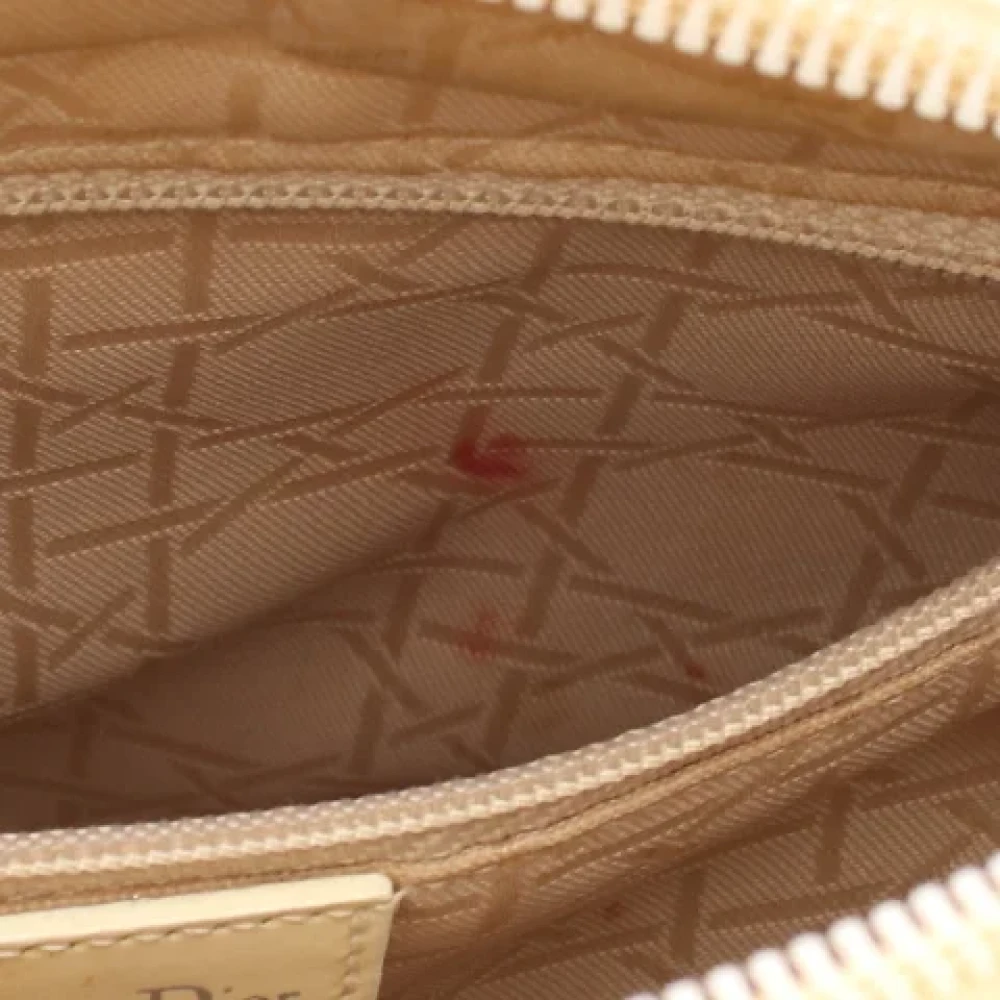 Dior Vintage Pre-owned Leather dior-bags Beige Dames