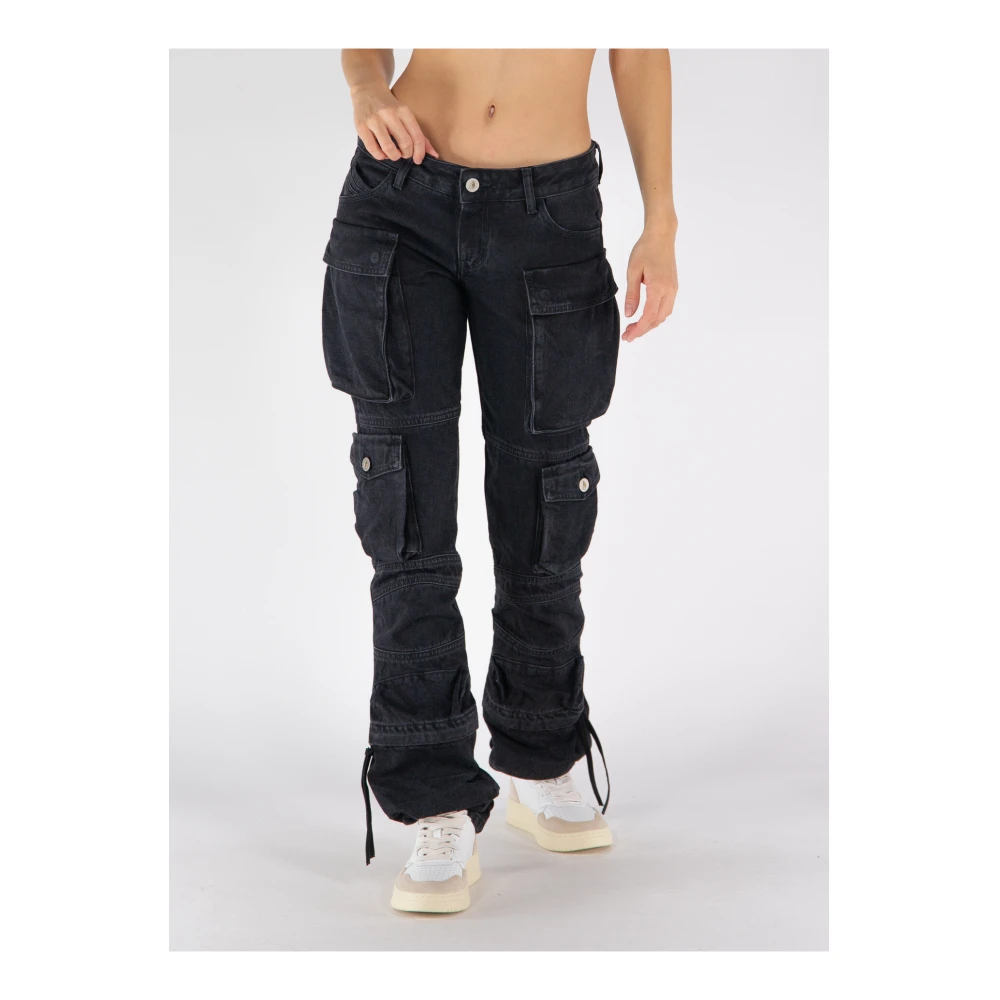 The Attico Essie Lange Jeans Black Dames