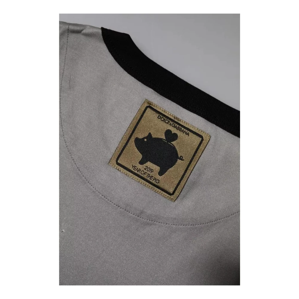 Dolce & Gabbana 2019 Jaar van het Varken T-shirt Gray Heren