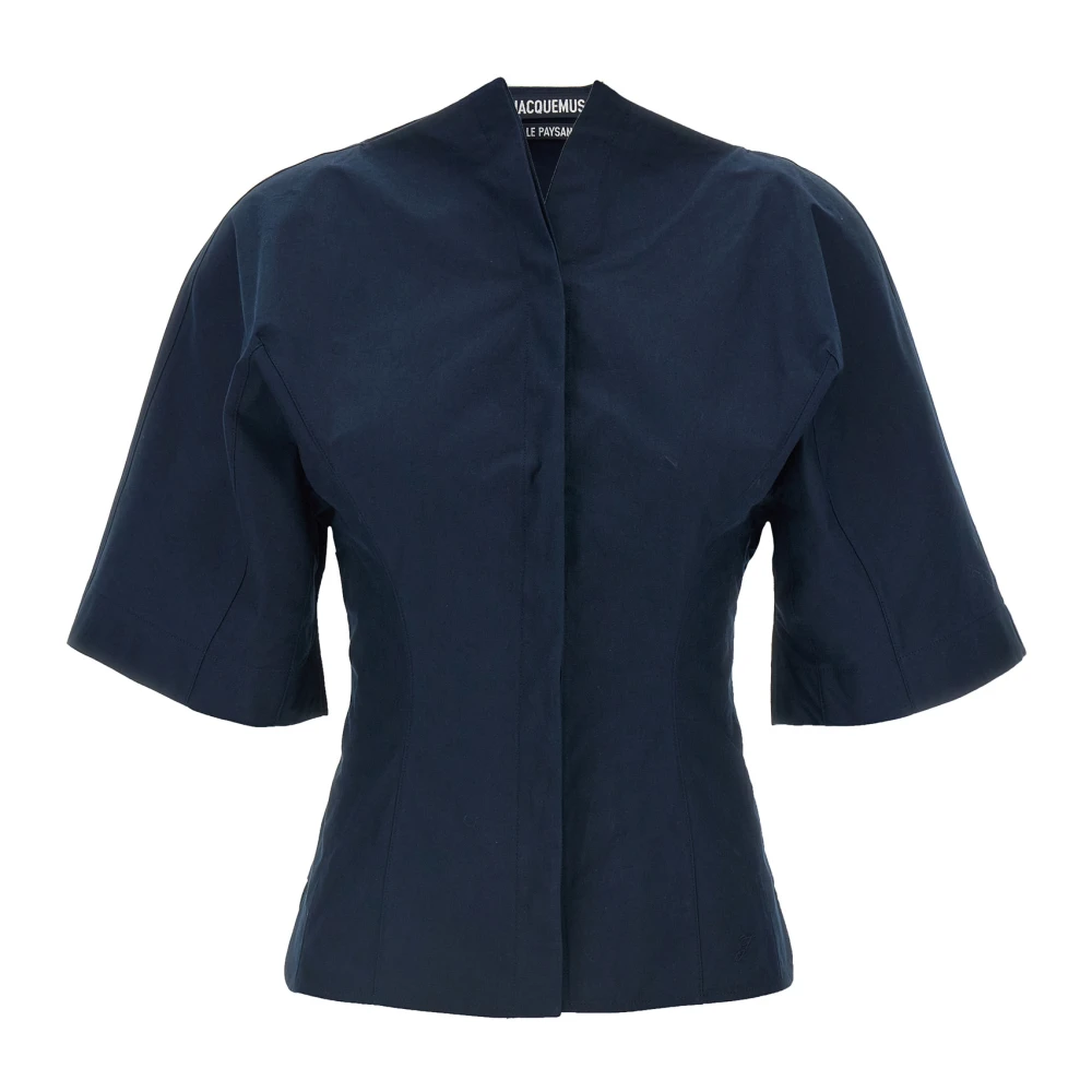 Jacquemus Women's Blue La Chemise Moisson - Blouses - M - Blouses & Shirts
