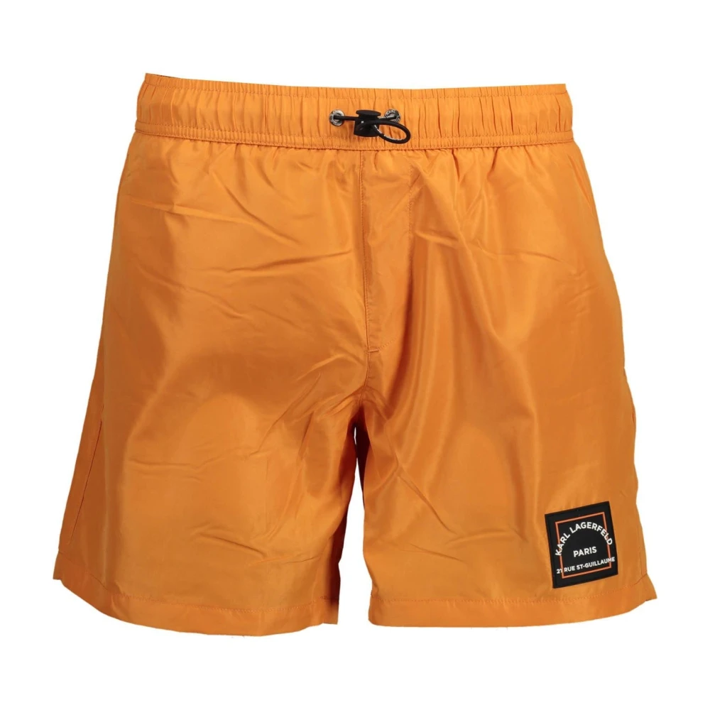 Karl Lagerfeld Men's Orange Beachwear Costume Bottom Part - Beachwear - S - Swimwear