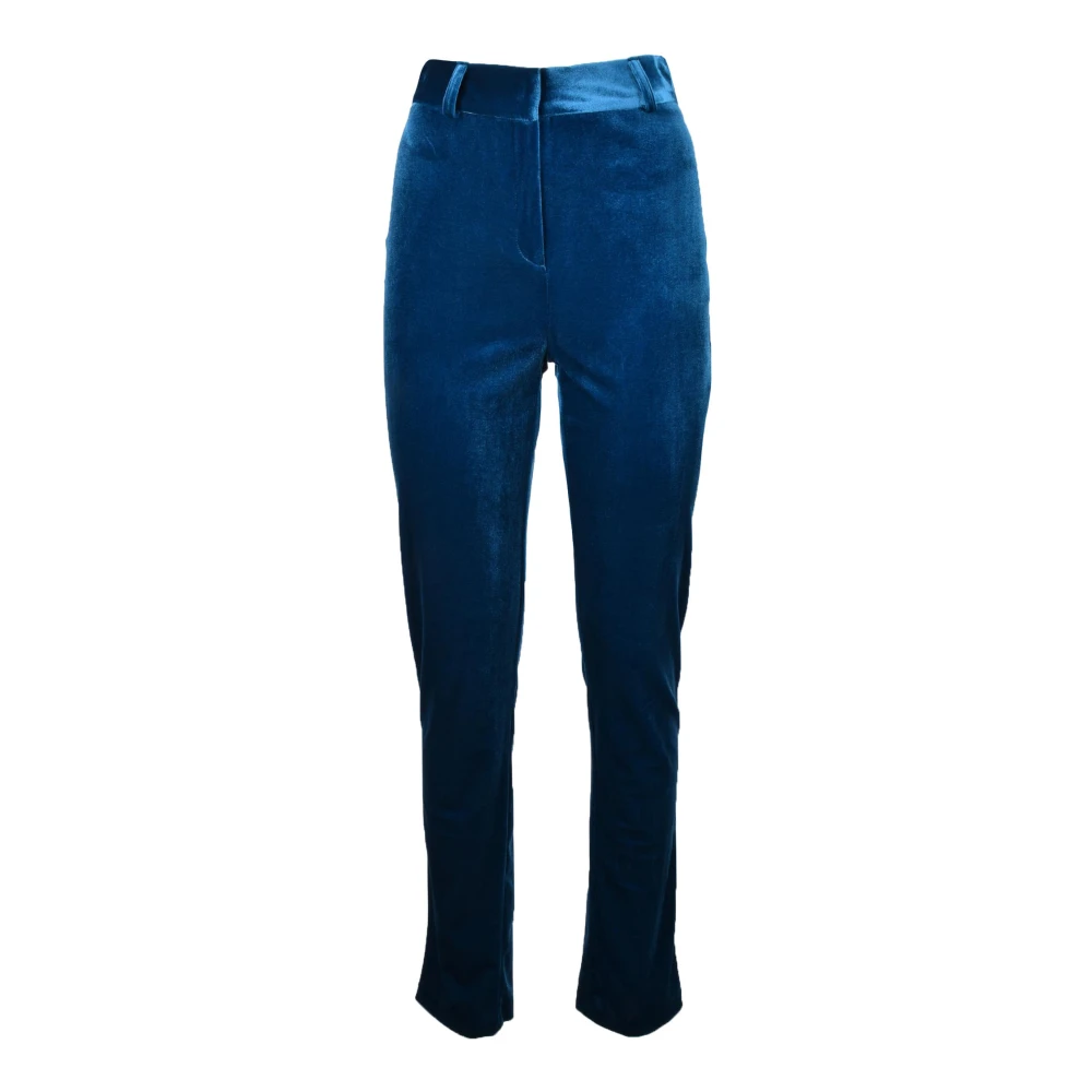 Actualee Elegante Stretch Broek Blue Dames