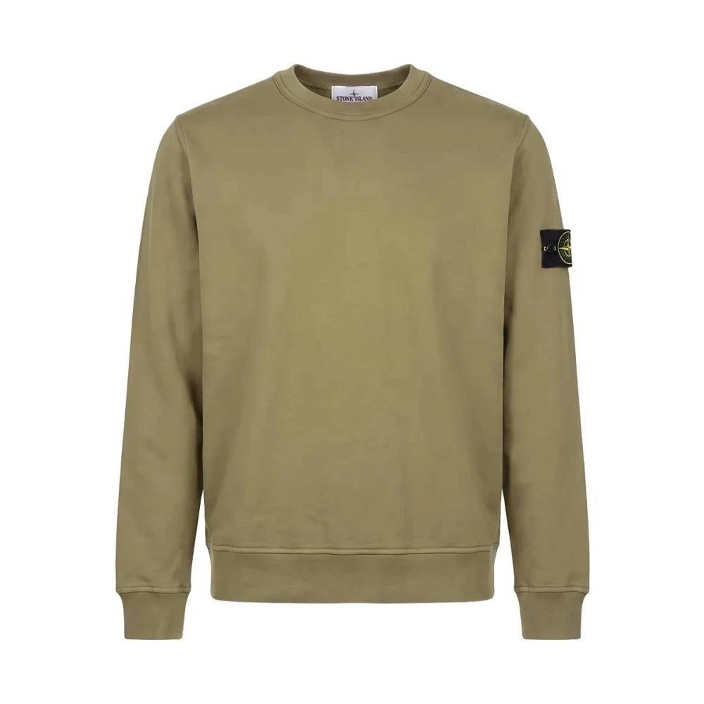 Stone Island , Sweatshirts, Male, Green, M, Felpa Military Sweatshirt