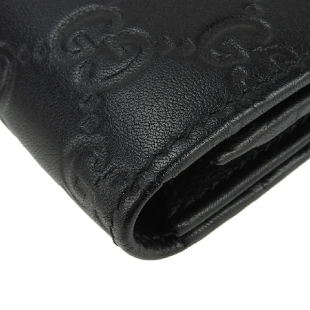 Gucci Vintage Pre-owned Leather wallets Black Dames