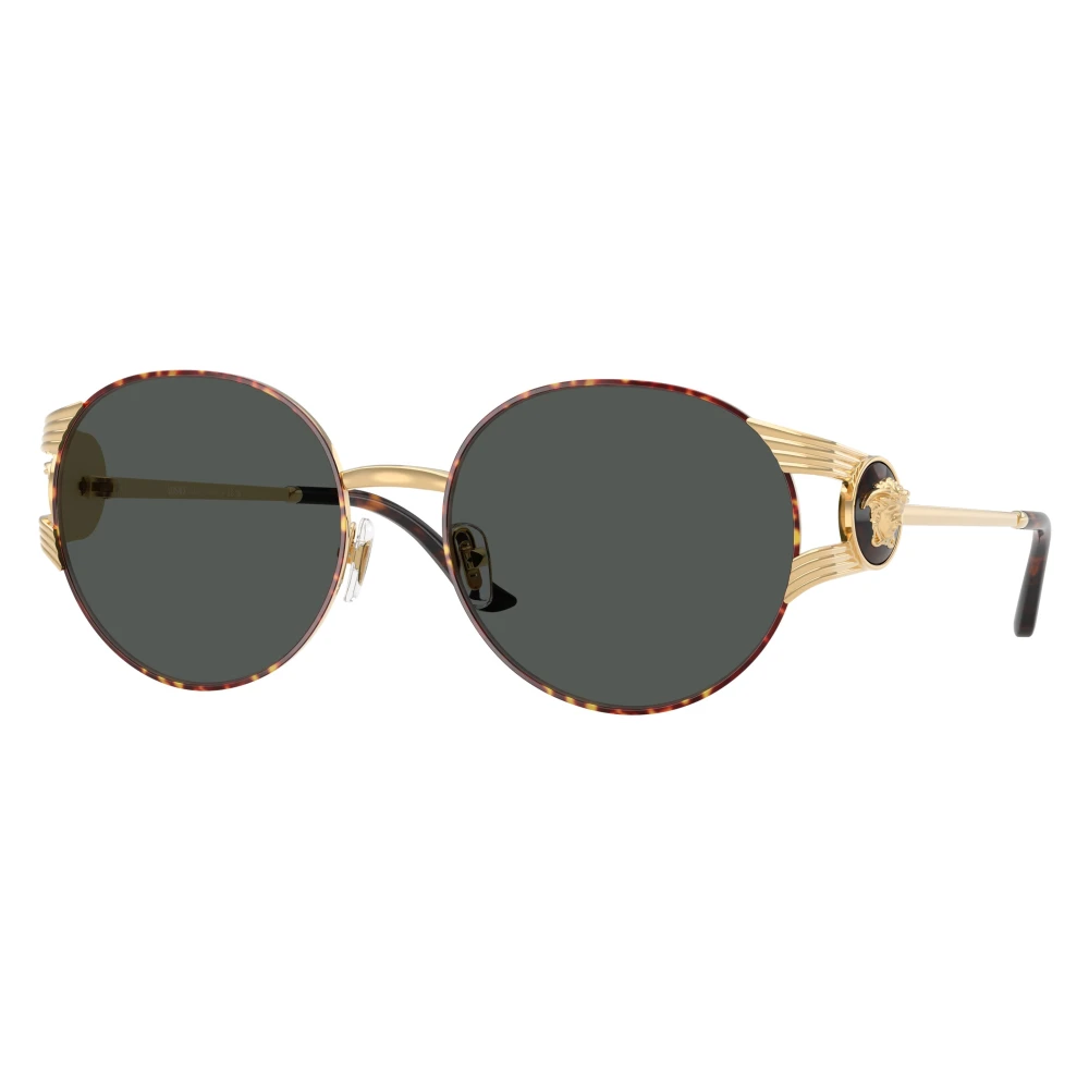 Versace Gold/Grey Ve2303 152587 Woman Sunglasses Metal Round Normal - Image 3