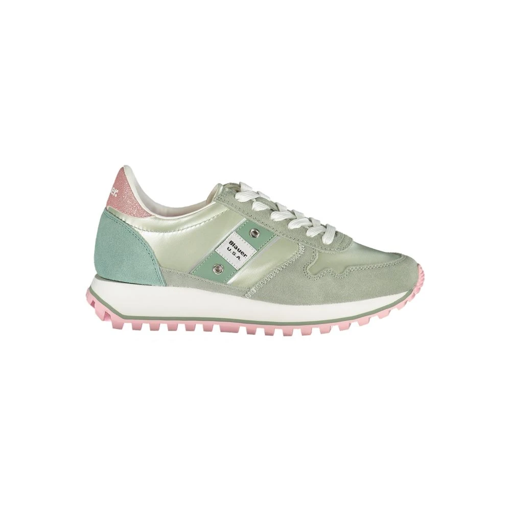 Blauer Women's Green Sneakers, 7 Uk, Polyester Sneaker With Leather Accents