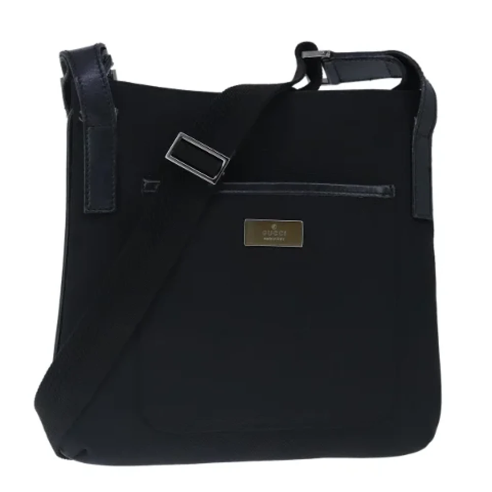 Gucci Vintage Pre-owned Canvas shoulder-bags Black Dames