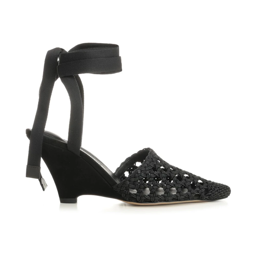 Jacquemus Women's Black Wedges, 7 Uk, Rond-Carré Heeler