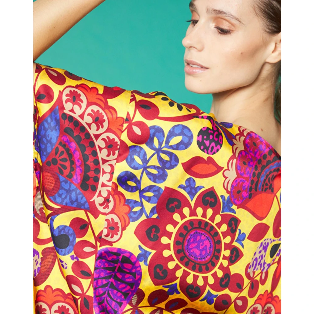 Manila Grace Doosvormige Blouse Multicolor Dames