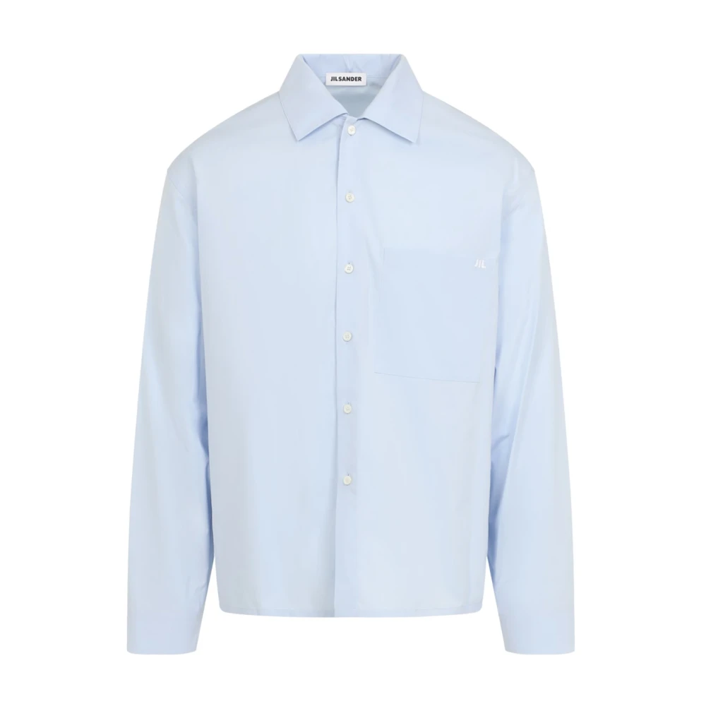 Jil Sander Homme Bleu - Chemise En Popeline De Coton - Chemises - Taille: L