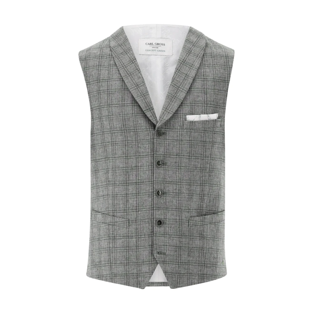 Carl gross Wicklow Gilets in Grijs Gray Heren