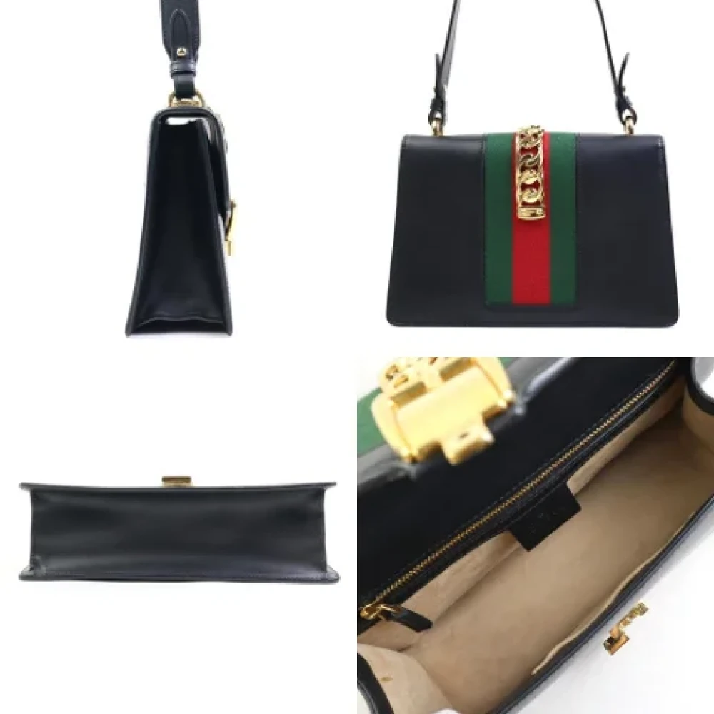 Gucci Vintage Pre-owned Leather gucci-bags Black Dames