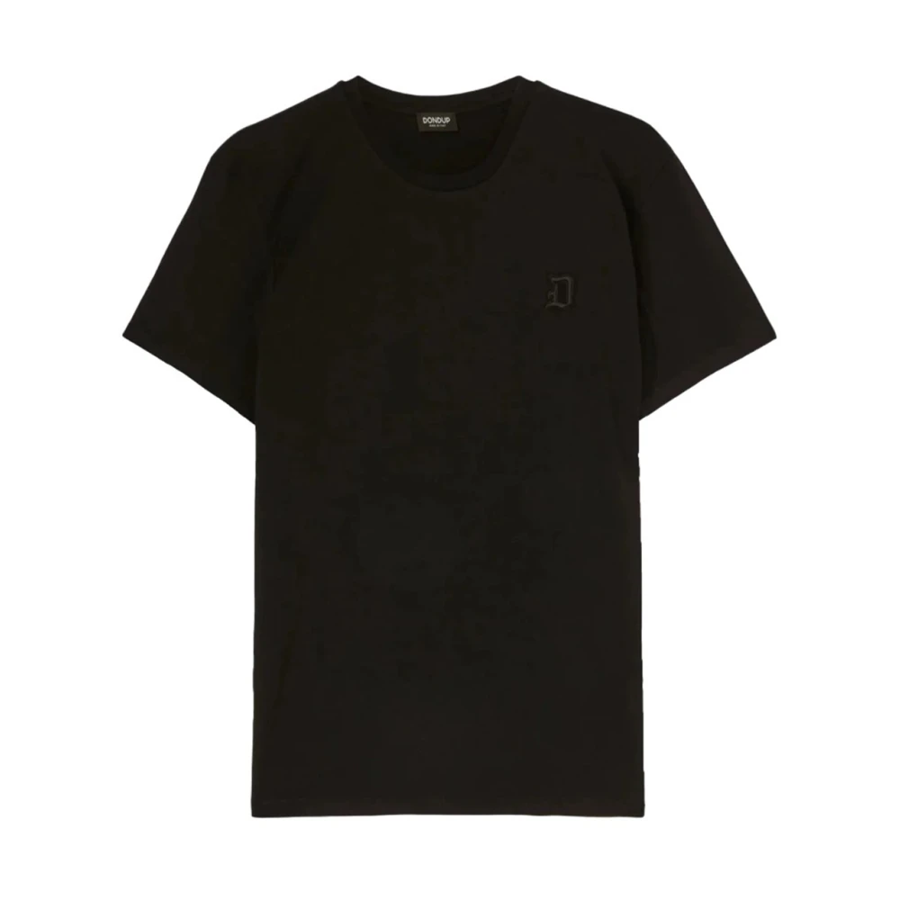 Dondup Herr Svart Toppar L, Klassiskt Logotyp Broderad T-Shirt