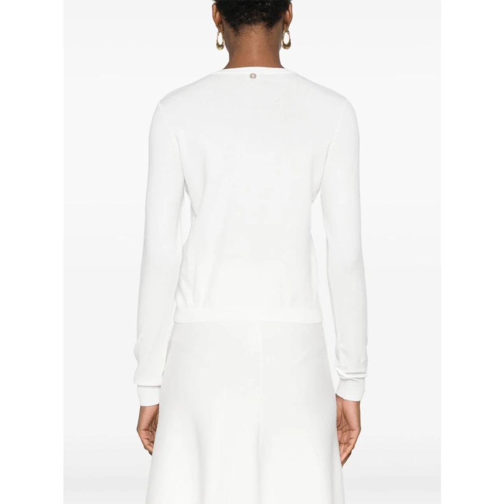 Liu Jo Witte Sweater met Strass White Dames