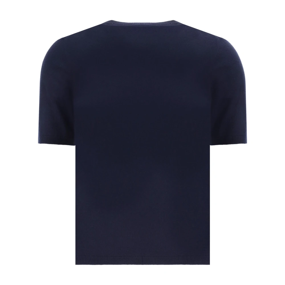 Max Mara Kasjmier Zijde Crew Neck Sweater Blue Dames