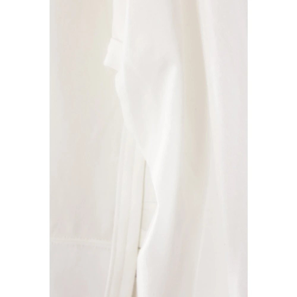Yohji Yamamoto Asymmetrisch Wit Katoenen Jersey T-shirt White Dames