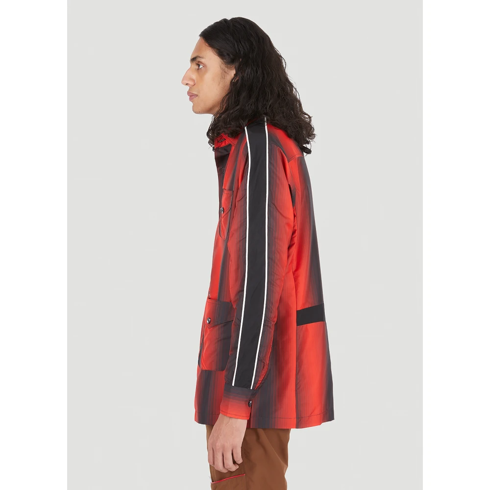 Ahluwalia Safari Shirt met Gerecycled Polyester Red Heren