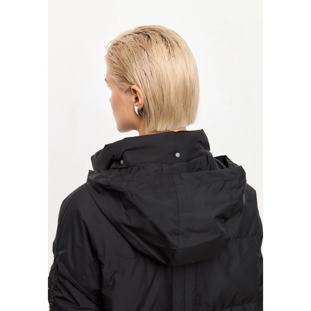Cesare Gaspari Oversized Gewatteerde Pufferjas Zwart Black Dames