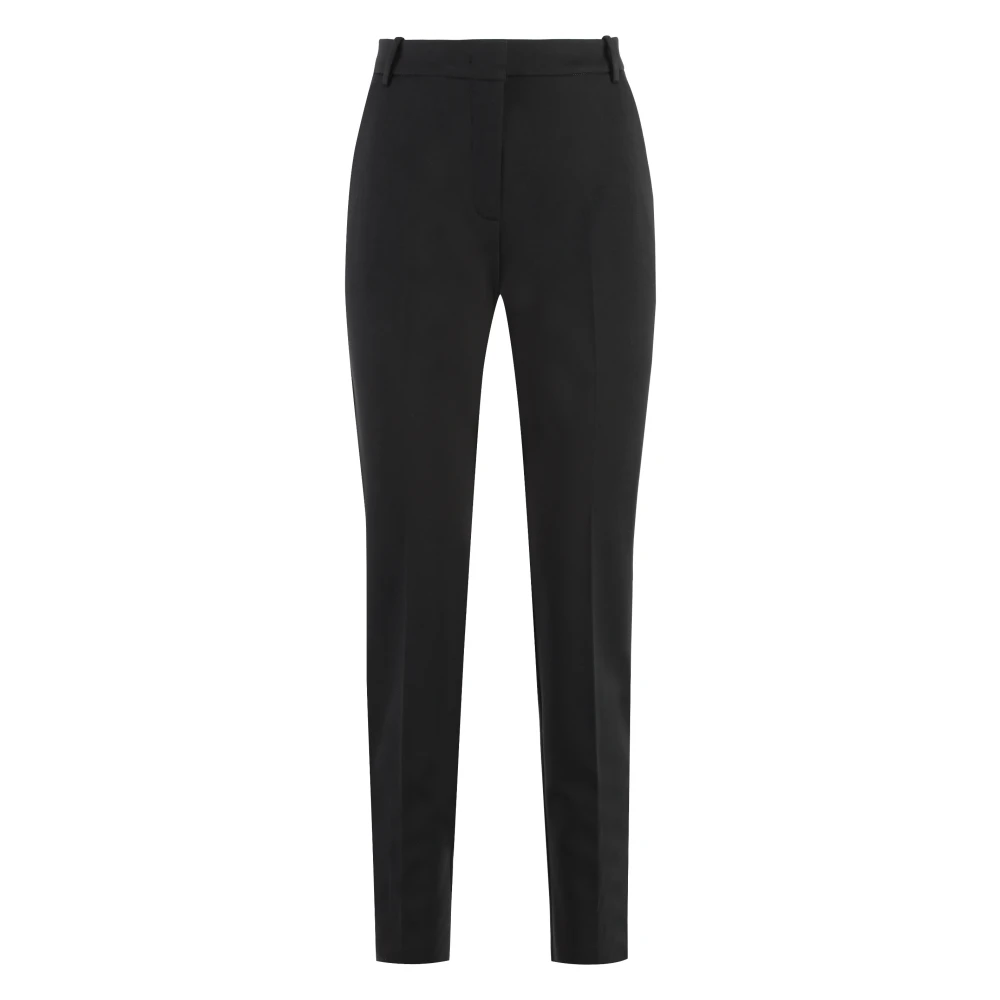 Pinko , Cropped Trousers, Female, Black, M, Bello Stretch Viscose Trousers