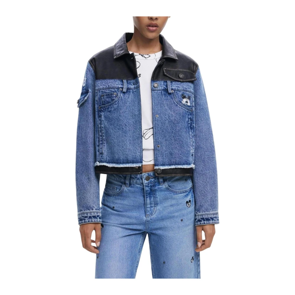 Desigual , Denim Jackets, Female, Blue, L, Chaq Constras Jacket - Image 3