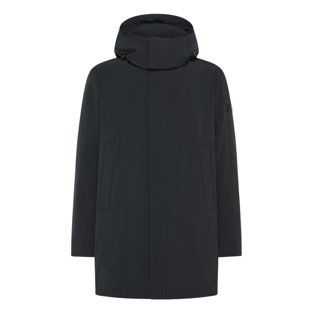 Peuterey Blue Windproof Coat With Detachable Hood - Male - Parkas - Xl - Coats